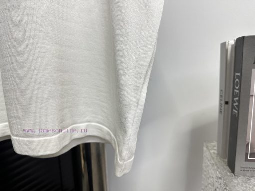 DIOR Jacquard Knitted Short SleeveElastic Slim Fit And Slimming T-shirt Half Sleeve Unisex Dior ja88f1ep - Image 8