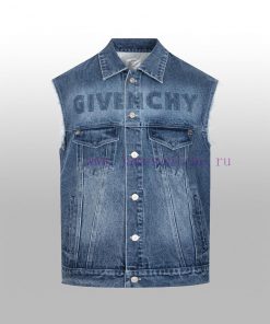 Givenchy's Latest Denim Vest With Heavy Craftsmanship Washed Water And Stir Fried Color. GIVENC rxj0l1mh