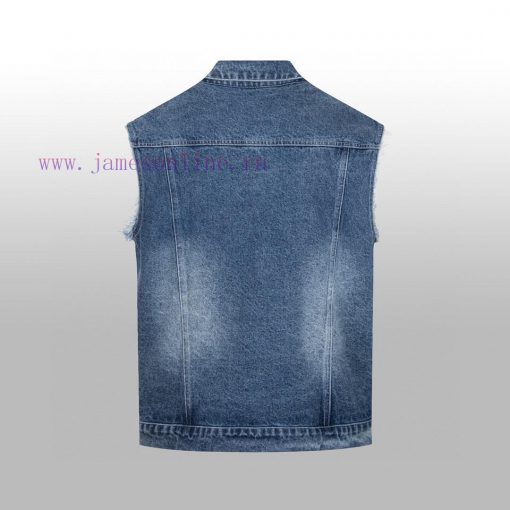 Givenchy's Latest Denim Vest With Heavy Craftsmanship Washed Water And Stir Fried Color. GIVENC rxj0l1mh - Image 3