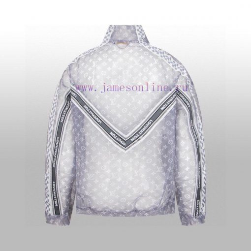 LV Louis Vuitton's Early Spring New Mesh Jacket Kangli 3D Digital Printing Full Body Logo Splic 4r6uz91u - Image 3