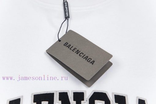 BALENCIAGA Embroidered Logo Couple's Short T One Hundred Views That Don't Get Tired Of High End a3wt9eem - Image 5