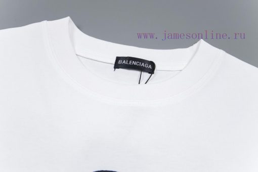 BALENCIAGA Embroidered Logo Couple's Short T One Hundred Views That Don't Get Tired Of High End a3wt9eem - Image 6