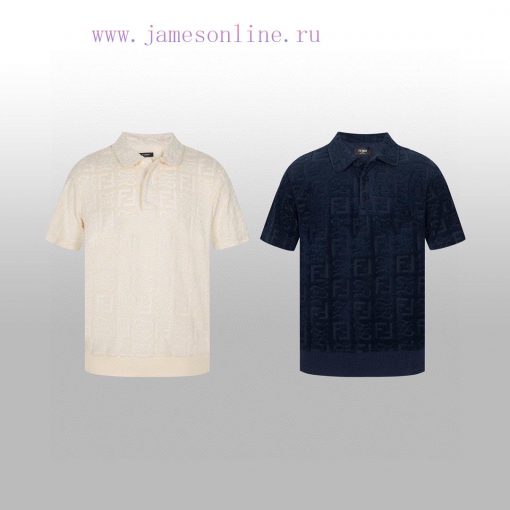 Fendi's Early Spring New Open Back Polo Shirt Original Molded Jacquard Fabric Black Small Butto czclcej8 - Image 4