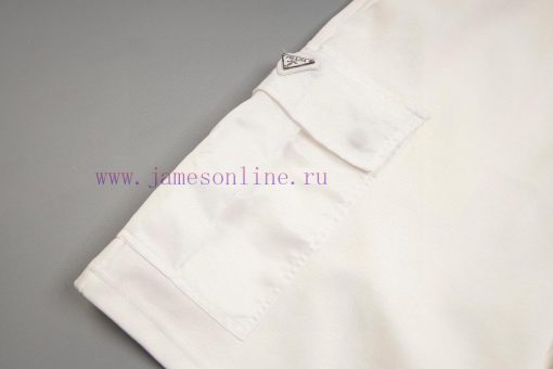 Prada Early Autumn Double-sided Cotton Workwear Five Quarter Pants Side Organ Patch Bag Design 4h9tpeu9 - Image 8