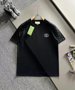 Arrived The Next DayGUCCI 2025 New Two Sleeve Plush Letter Logo Chest Double G Embroidered Men' eaw1ey09