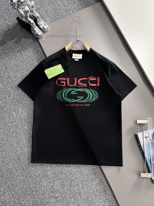 Arrived The Next DayGUCCI Gucci 2025 New Conley Digital Direct Spray Chain Print Logo Unisex Sh q946a4k3 - Image 2