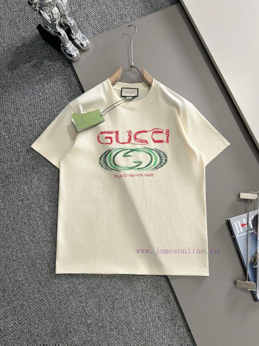 Arrived The Next DayGUCCI Gucci 2025 New Conley Digital Direct Spray Chain Print Logo Unisex Sh gaqgn47s - Image 2