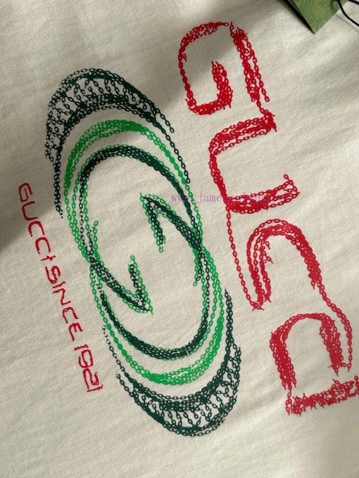 Arrived The Next DayGUCCI Gucci 2025 New Conley Digital Direct Spray Chain Print Logo Unisex Sh gaqgn47s - Image 5