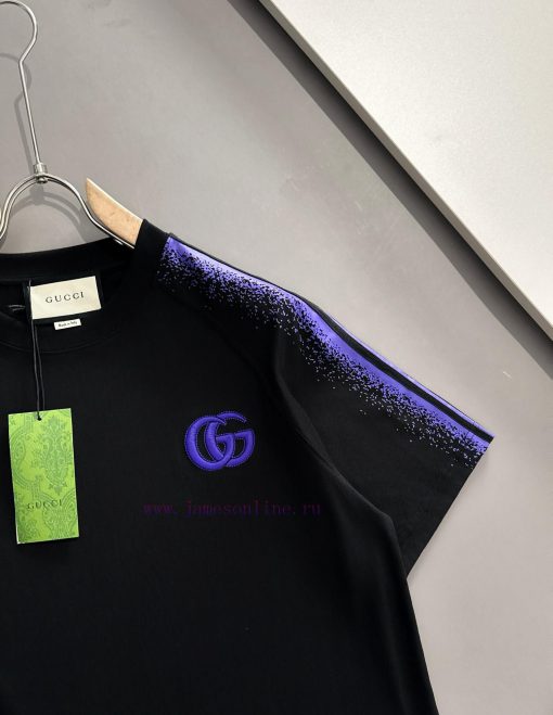 Arrived The Next DayGUCCI 2025 New Patch Pocket Three Bar Striped Ribbon Splicing Dark Print Em xty1649w - Image 4
