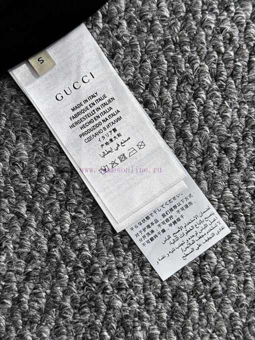 Arrived The Next DayGUCCI 2025 New Patch Pocket Three Bar Striped Ribbon Splicing Dark Print Em xty1649w - Image 9