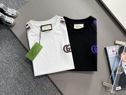 Arrived The Next DayGUCCI 2025 New Patch Pocket Three Bar Striped Ribbon Splicing Dark Print Em zx97z898 - Image 10