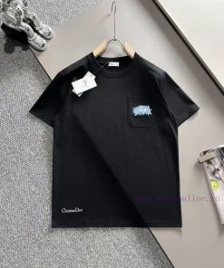 Arrived The Next DayDior 2025 New Pocket Flower Embroidered Letter Logo Unisex Short Sleeved T- oqvu7jr9