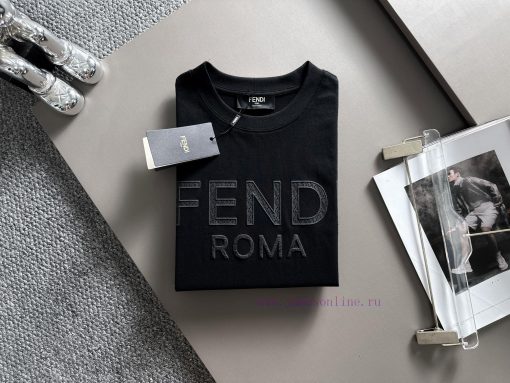 Arrived The Next DayFENDI 2025 New Concave Convex Three-dimensional Letter Logo Unisex Short Sl m2i87oqf - Image 4