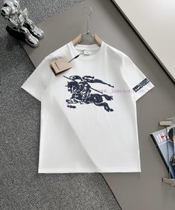 Arrived The Next DayBurberry 2025 New Cracked Warhorse Logo Back Gradient Print Unisex Short Sl 0sy0ylpt