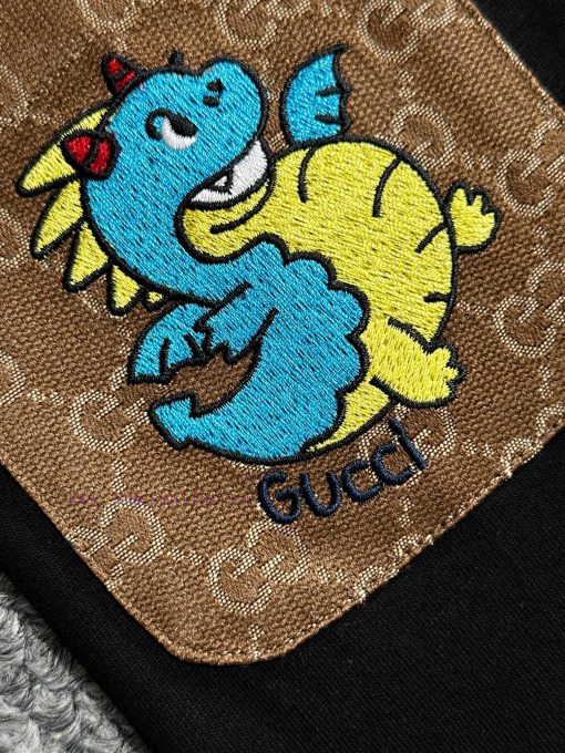 Arrived The Next DayGUCCI 2025 New Patch Pocket Small Dinosaur Embroidery Back Panel Double G D tdjn3hp1 - Image 7