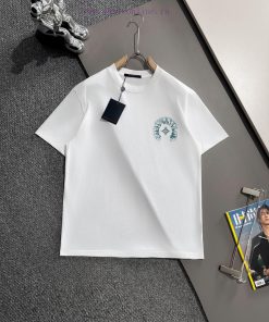 Arrived The Next DayLV Donkey Home 2025 New Cracked Clover Pleated Letter Logo Unisex Short Sle 7nvxg7v6