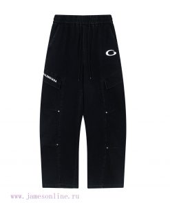 High Quality Balenciaga 25ss New Vintage Curved Pants From BalenciagaThe Fabric Is Made Of All tywdhutd