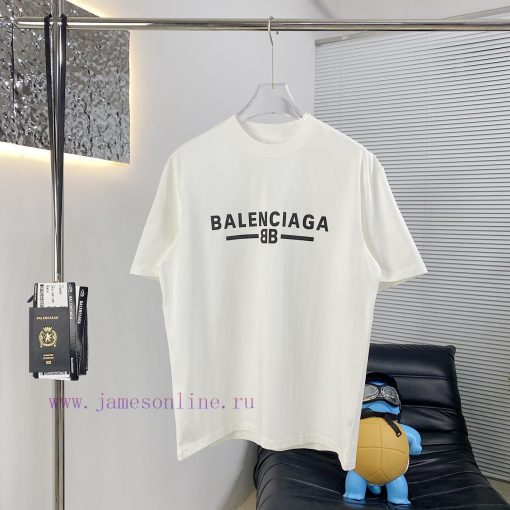 High Quality BALENCIAGA Paris 25ss New Short Sleeved T-shirtThe Fabric Is Made Of High Weight F ka12veso