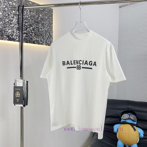 High Quality BALENCIAGA Paris 25ss New Short Sleeved T-shirtThe Fabric Is Made Of High Weight F ka12veso - Image 4