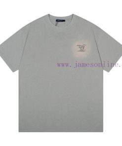 2024SS LV Spray Horse Willow Letter Embroidered Couple Casual Short Sleeved T-shirtCustomized F m4wlsxv3