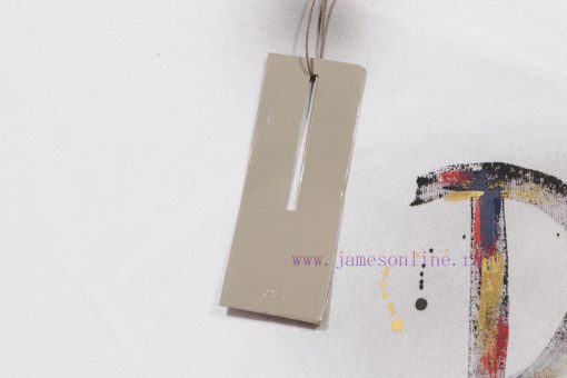 Dior 2025ss New Hand-painted Ink Splashed Couple Casual Short Sleeved T-shirtThe Most Customize p1swoj6m - Image 5