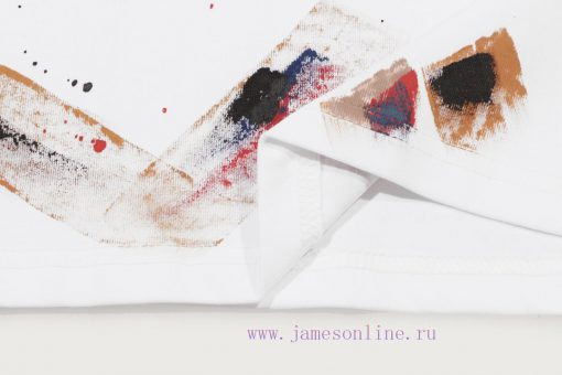 Louis Vuitton LV 2025ss New Hand-painted Splashed Ink Couple Casual Short Sleeved T-shirtThe Mo 7ahh8e91 - Image 8