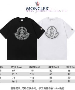 25ss Early Spring New Product MONCLER Mouth Mask260g Round Neck Short Sleeved T-shirtSleeve Log 8mj73r4l