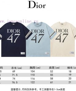 ️25ss Early Spring New DIOR Dior 260g Round Neck Short Sleeved T-shirtCD47 Large Logo Printed S 1fff7rwz