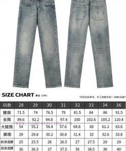 997 MM6 2025ss Early Spring Pocket Logo Letter Embroidery Denim Straight Leg Pants Imported Den gpgyjuxv