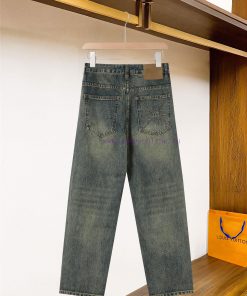 234 MM6 2025ss Early Spring Pocket Logo Letter Logo Embroidered Denim Straight Leg Pants Import 7b9szp6n