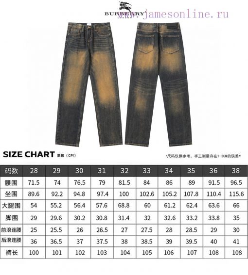992 Burberry Nostalgic Straight Leg Pants 25ss Early Spring New Men's Casual Jeans Top Quality hx5f22yk