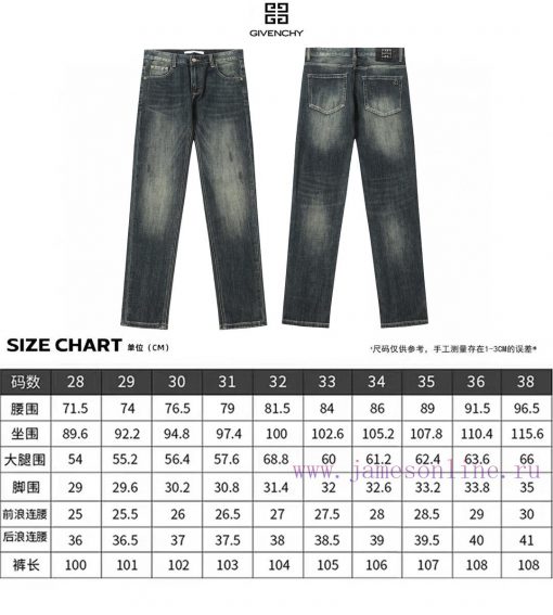 991 Glvenchy Givenchy 25ss Early Spring Solid Color JeansOriginal Single Explosive Denim Jeans qqcbjvut
