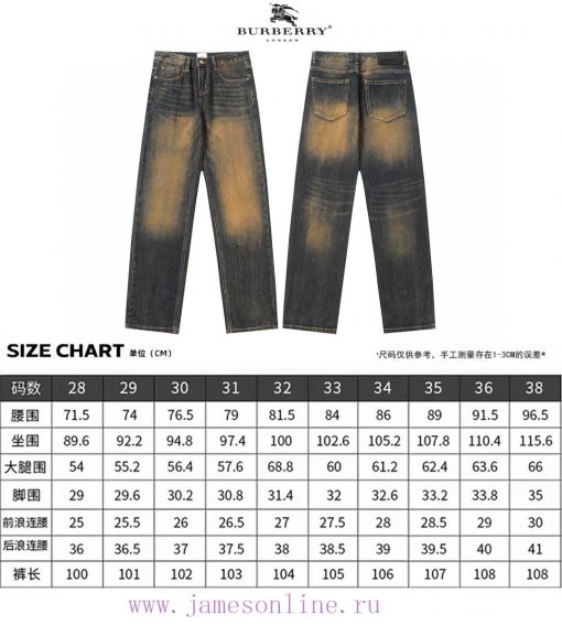 992 Burberry Nostalgic Straight Leg Pants 25ss Early Spring New Men's Casual Jeans Top Quality hx5f22yk - Image 2