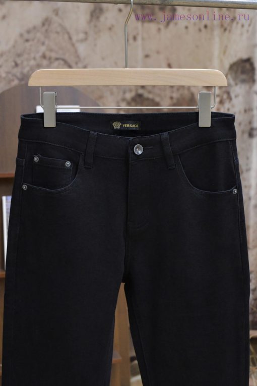 920 Popular Versace 25ss Early Spring New Versace Jeans Cotton Straight Leg Pants With Open Thr sdb9a6pz - Image 5