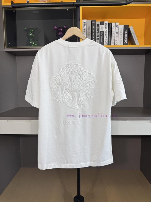 Chrome Hearts 2025 Spring/Summer New Horseshoe Cross Patch Rusty Water Washed Short Sleeve T-sh yrd1jp1o - Image 7