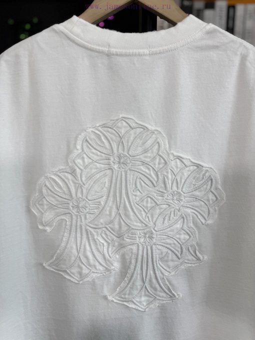 Chrome Hearts 2025 Spring/Summer New Horseshoe Cross Patch Rusty Water Washed Short Sleeve T-sh yrd1jp1o - Image 10