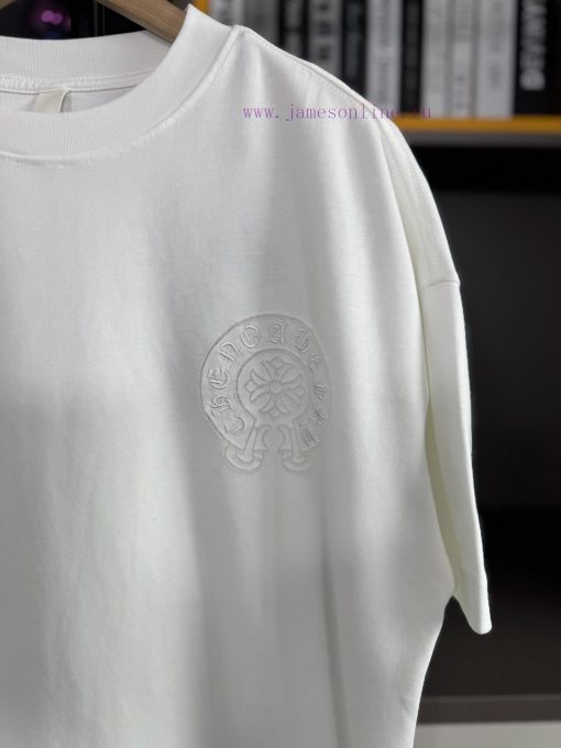 2025 CHROME HEARTS Double Sided Fabric Short Sleeved Runway Style With 280g Laser Burned Flower od73e35i - Image 4