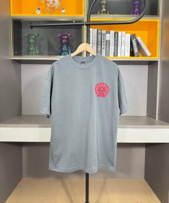 Chrome Hearts 2025 Spring/Summer New Horseshoe Cross Patchwork Embroidered Short Sleeve T-shirt 9mt2f5yo