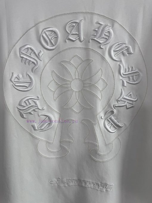2025 CHROME HEARTS Double Sided Fabric Short Sleeved Runway Style With 280g Laser Burned Flower od73e35i - Image 9