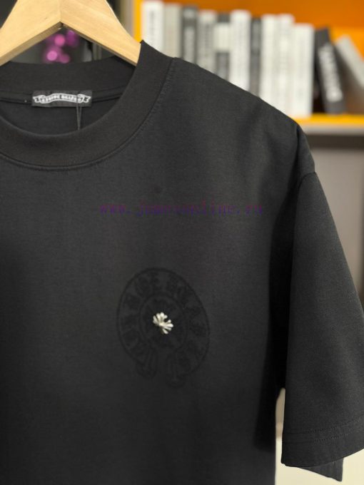 2025 CHROME HEARTS Double Sided Fabric Short Sleeved Runway Style With 320g Laser Burned Flower q0v56vmv - Image 5