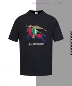Style Number Z23Burberry Colored Warhorse Embroidered Round Neck Short Sleeved ShirtBURBERRY Of nbi4moiz