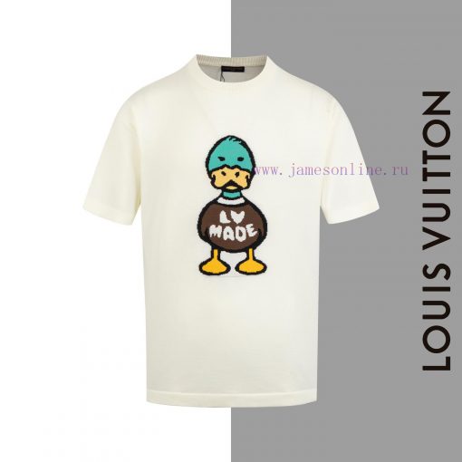 Style Number Z28LV Duck Round Neck Knitted Short SleeveLOUISHUITTON Official Website Consistent f3yrbn7w - Image 2