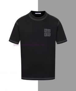 Style Number Z37Givenchy Embroidery Icon Reversed Letter Round Neck Short Sleeved ShirtGIVENCHY sbs0ntso