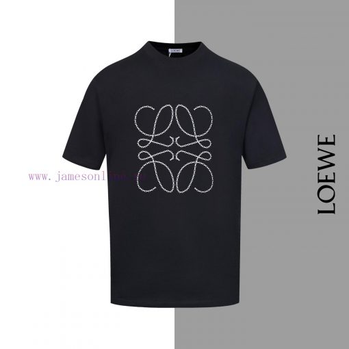 Style Number Z35Luoyiwei Logo Line Embroidery Round Neck Short Sleeved ShirtLOEWE Official Webs f8v32gp4 - Image 2