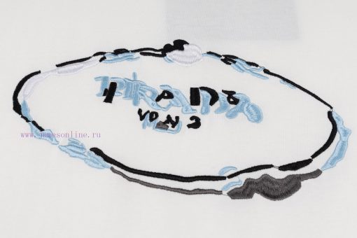 Style Number Z41Prada Circle Colorful Letter Embroidered Round Neck Short SleevePRADA Official vht4d1rf - Image 7