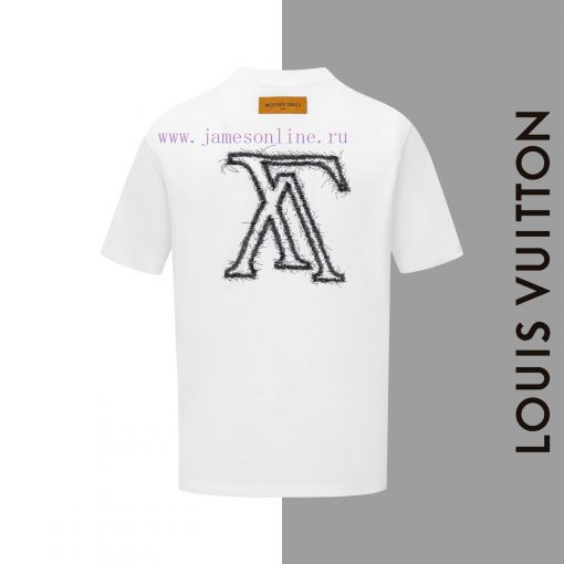 Style Number Z7LV Front And Rear New Embroidered Inverted Logo Round Neck Short Sleeved ShirtLO 9fvqn2ds - Image 3