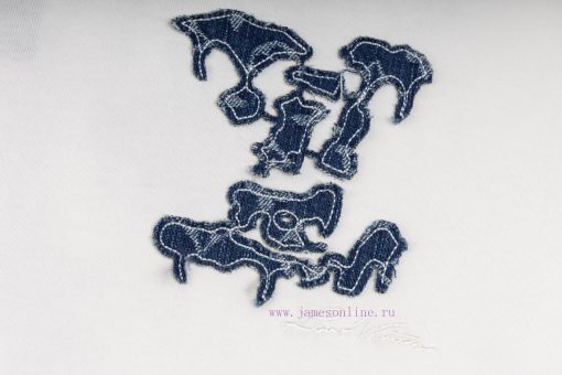 Style Number Z8LV Front And Rear Denim Patch Embroidered Large Logo Round Neck Short Sleeved Sh 3qf9g0ya - Image 7