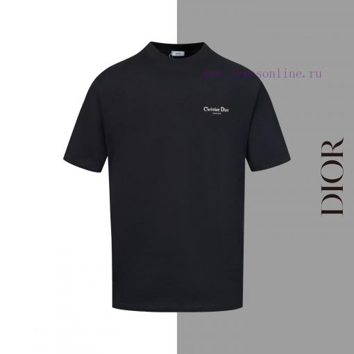Style Number Z10Dior Front And Back Letters Worn-out Printed Round Neck Short Sleeved ShirtLOUI 3ki2rti1