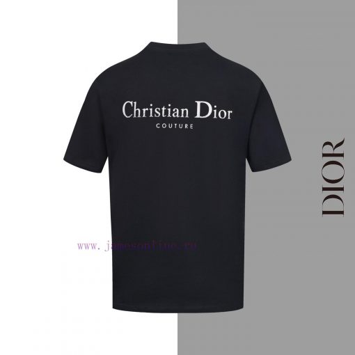Style Number Z10Dior Front And Back Letters Worn-out Printed Round Neck Short Sleeved ShirtLOUI 3ki2rti1 - Image 3