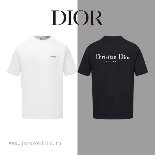 Style Number Z10Dior Front And Back Letters Worn-out Printed Round Neck Short Sleeved ShirtLOUI 3ki2rti1 - Image 4
